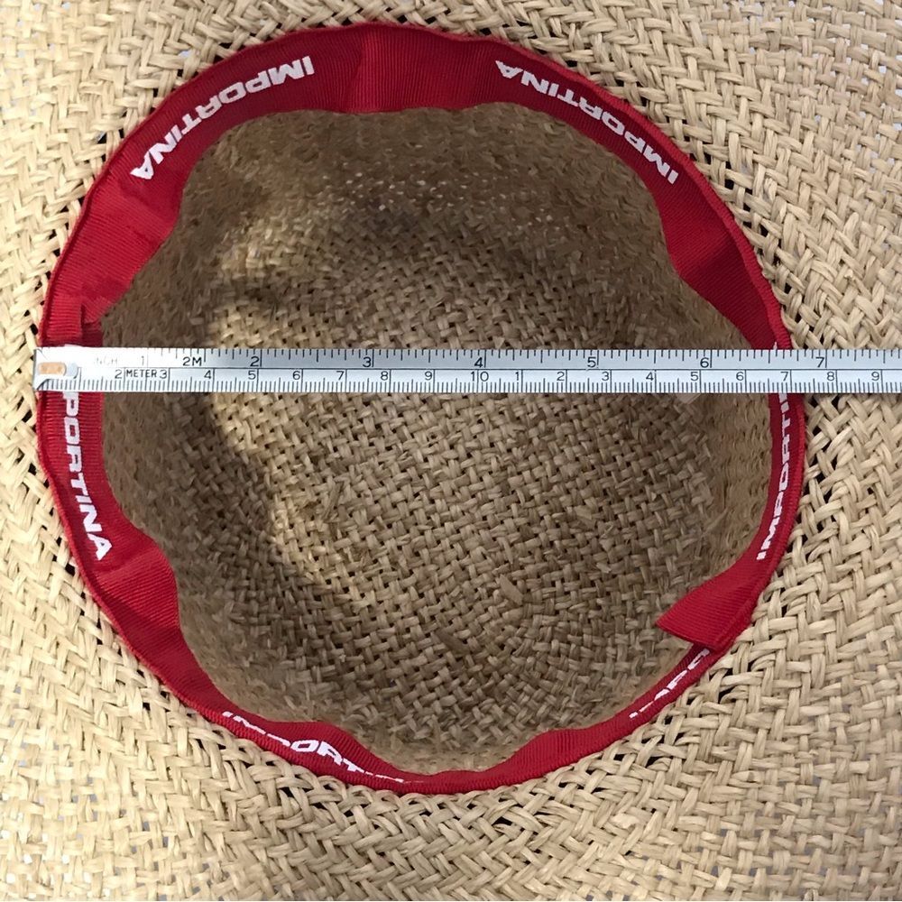 Importina Straw Hat Black Grosgrain Ribbon Bow Brimmed Summer Sun Hat - Picture 2 of 16